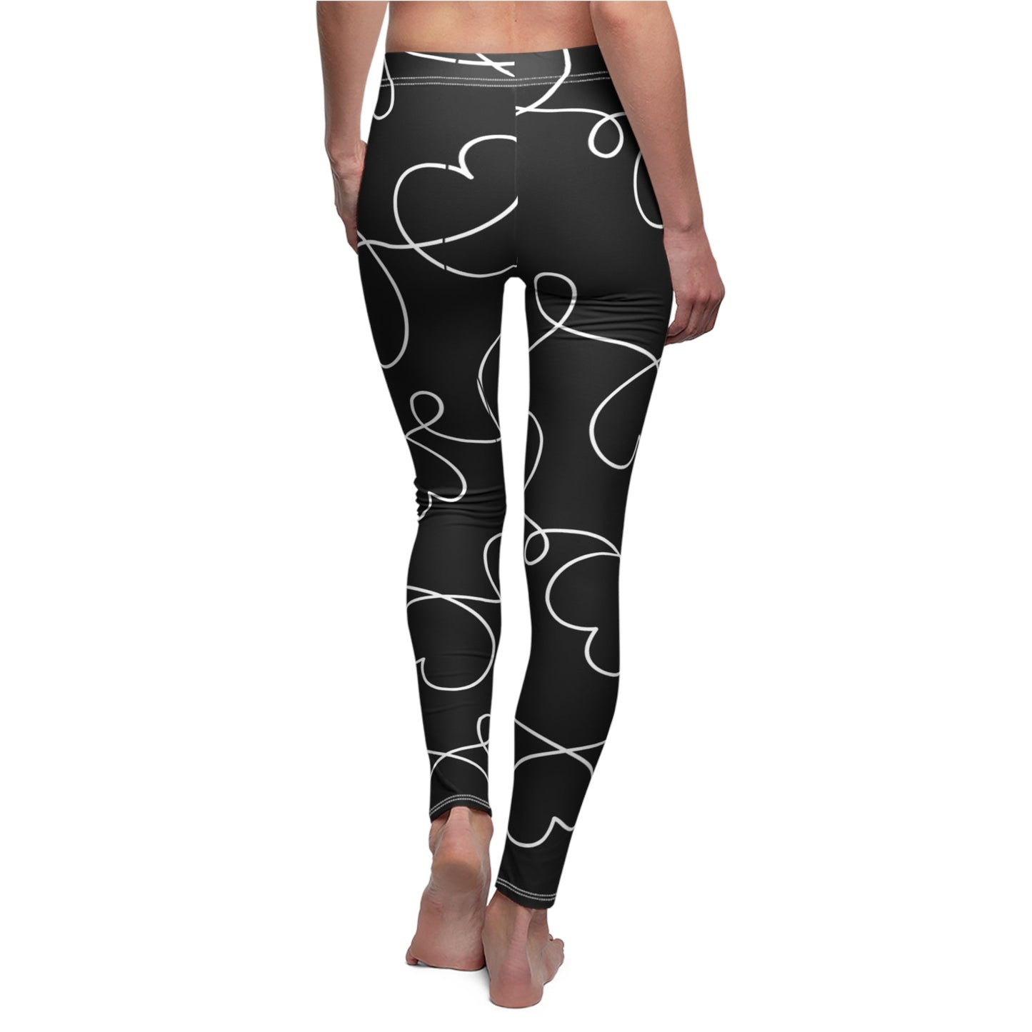 Heart Pattern Casual Leggings for Women - Stylish & Comfortable Activewear - Ormond Beach Boutique