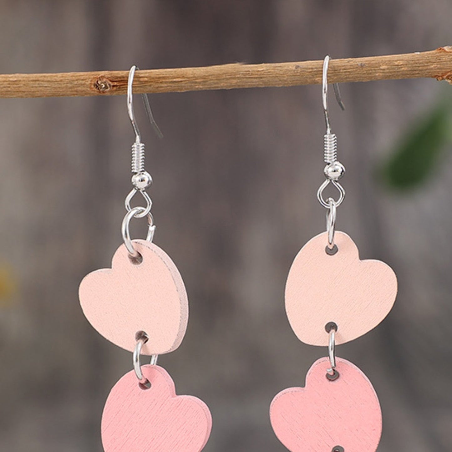 Heart Wood Dangle Earrings - Ormond Beach Boutique