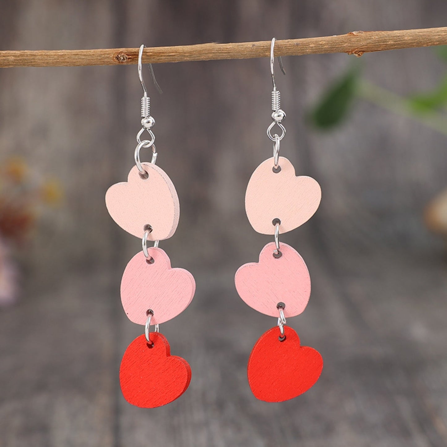 Heart Wood Dangle Earrings - Ormond Beach Boutique