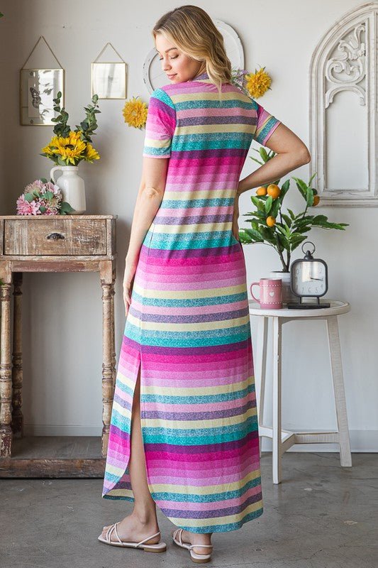 Heimish Full Size Striped Short Sleeve Maxi Tee Dress Plus Size - Ormond Beach BoutiqueTrendsiOrmond Beach Boutiquefbf06711 - 1eff - 4b80 - ae01 - c7b3a4ea6fbd - Max100100626031467100100626031467Pink MultiS