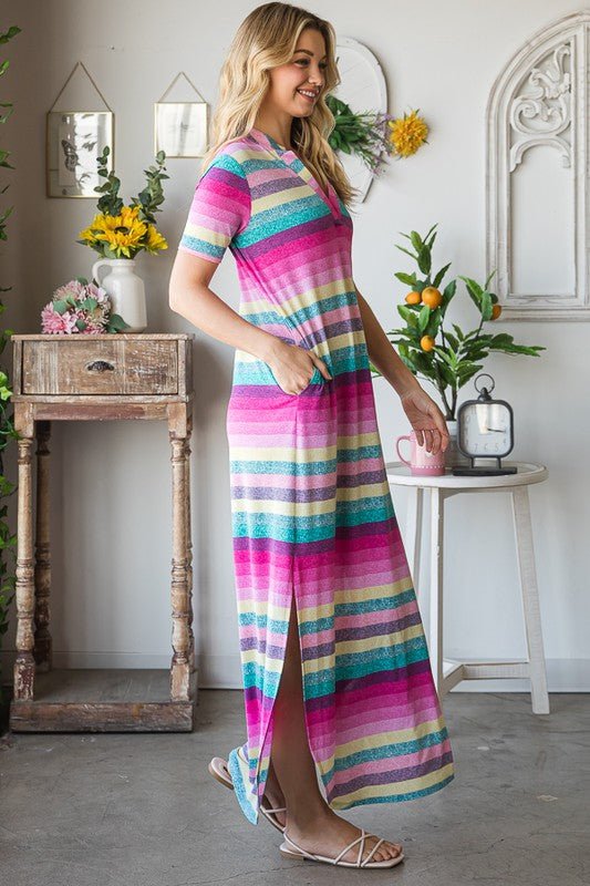 Heimish Full Size Striped Short Sleeve Maxi Tee Dress Plus Size - Ormond Beach BoutiqueTrendsiOrmond Beach Boutiquefe09354d - b1c8 - 4aeb - 95ce - 9f8570755fcf - Max100100626031467100100626031467Pink MultiS