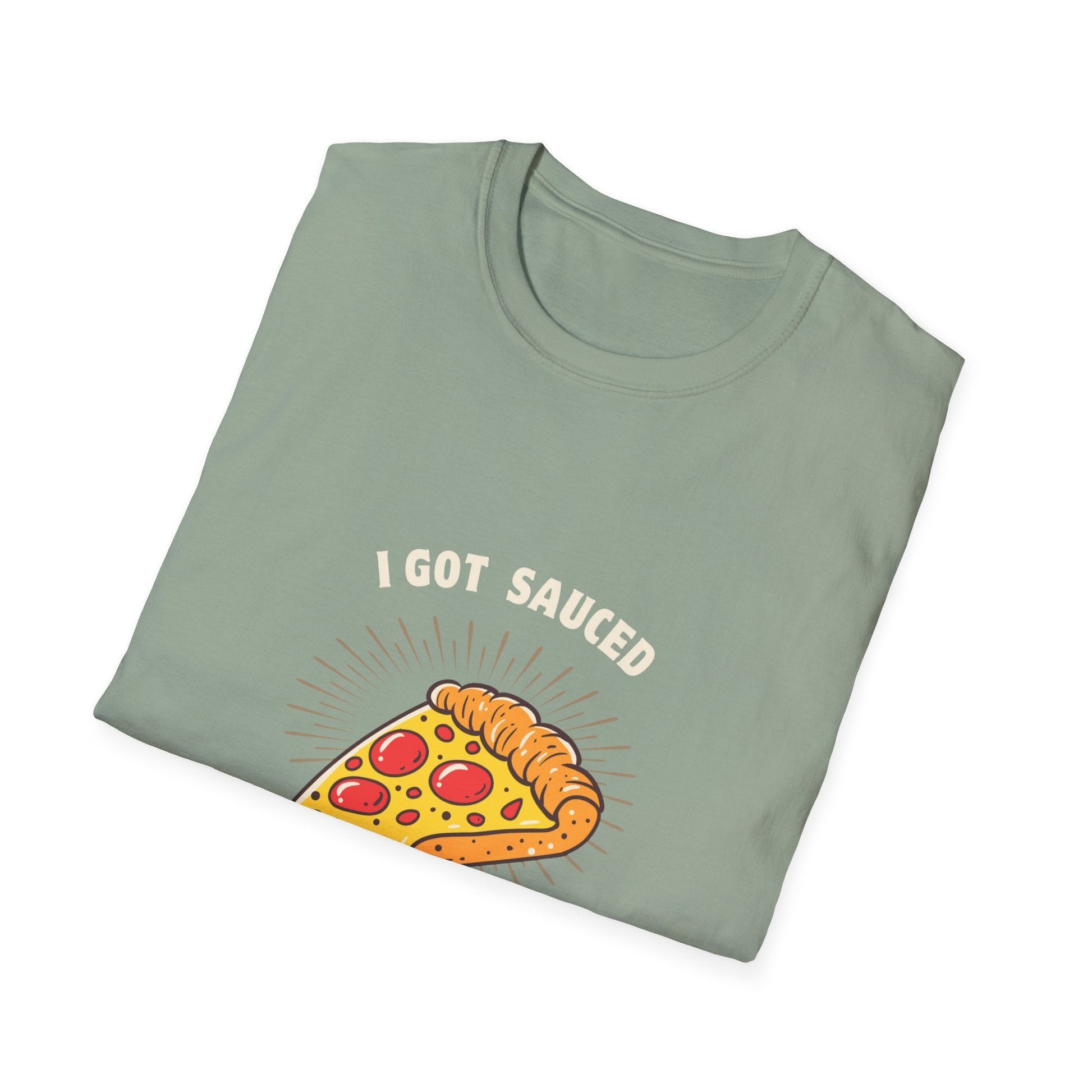 I Got Sauced Unisex Softstyle T-Shirt - Fun Pizza Graphic Tee for Food Lovers - Ormond Beach Boutique