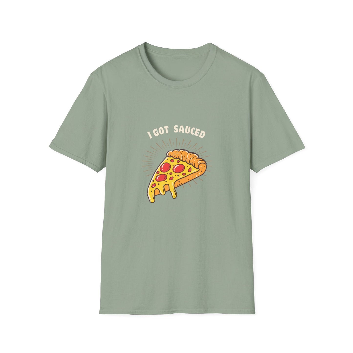 I Got Sauced Unisex Softstyle T-Shirt - Fun Pizza Graphic Tee for Food Lovers - Ormond Beach Boutique