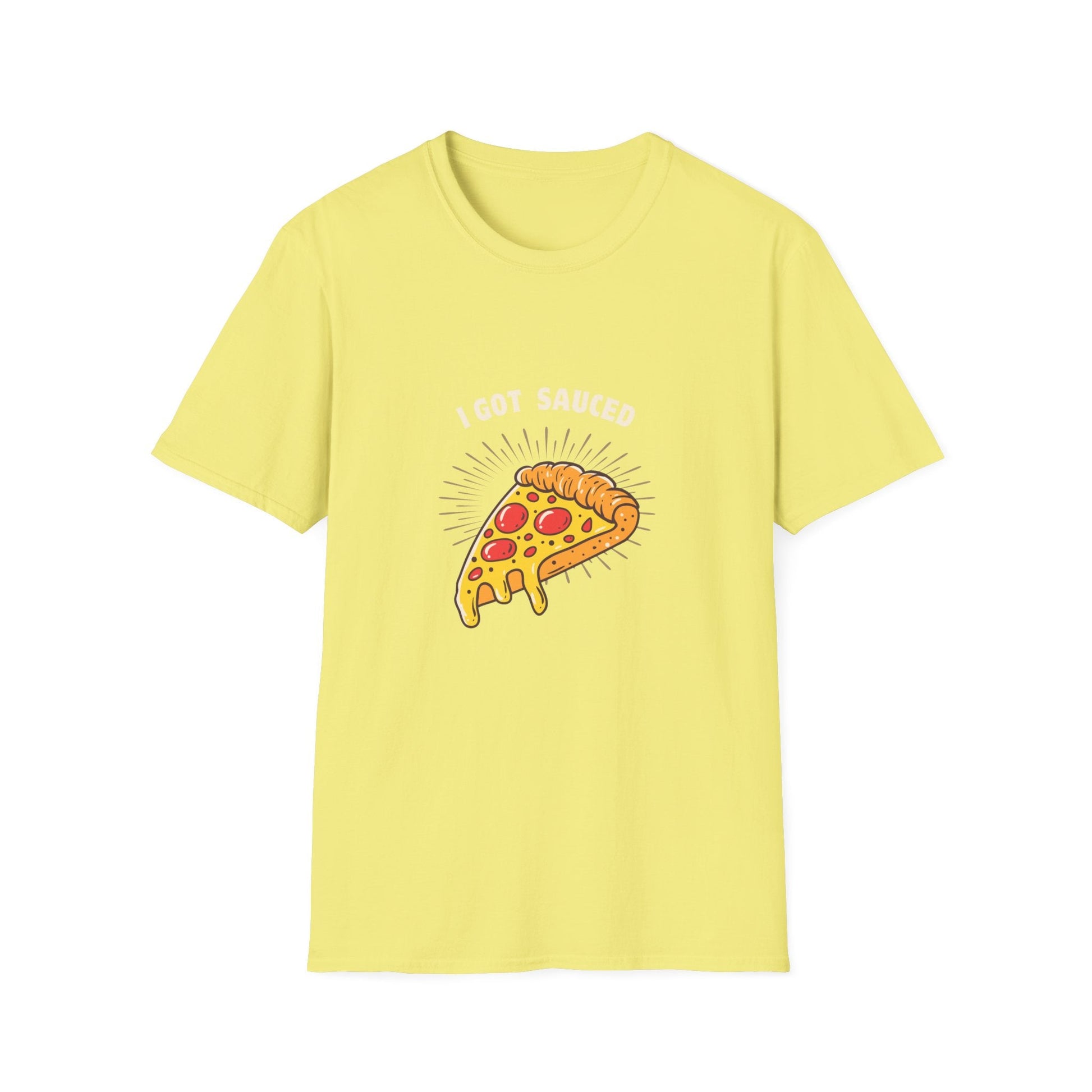 I Got Sauced Unisex Softstyle T-Shirt - Fun Pizza Graphic Tee for Food Lovers - Ormond Beach Boutique