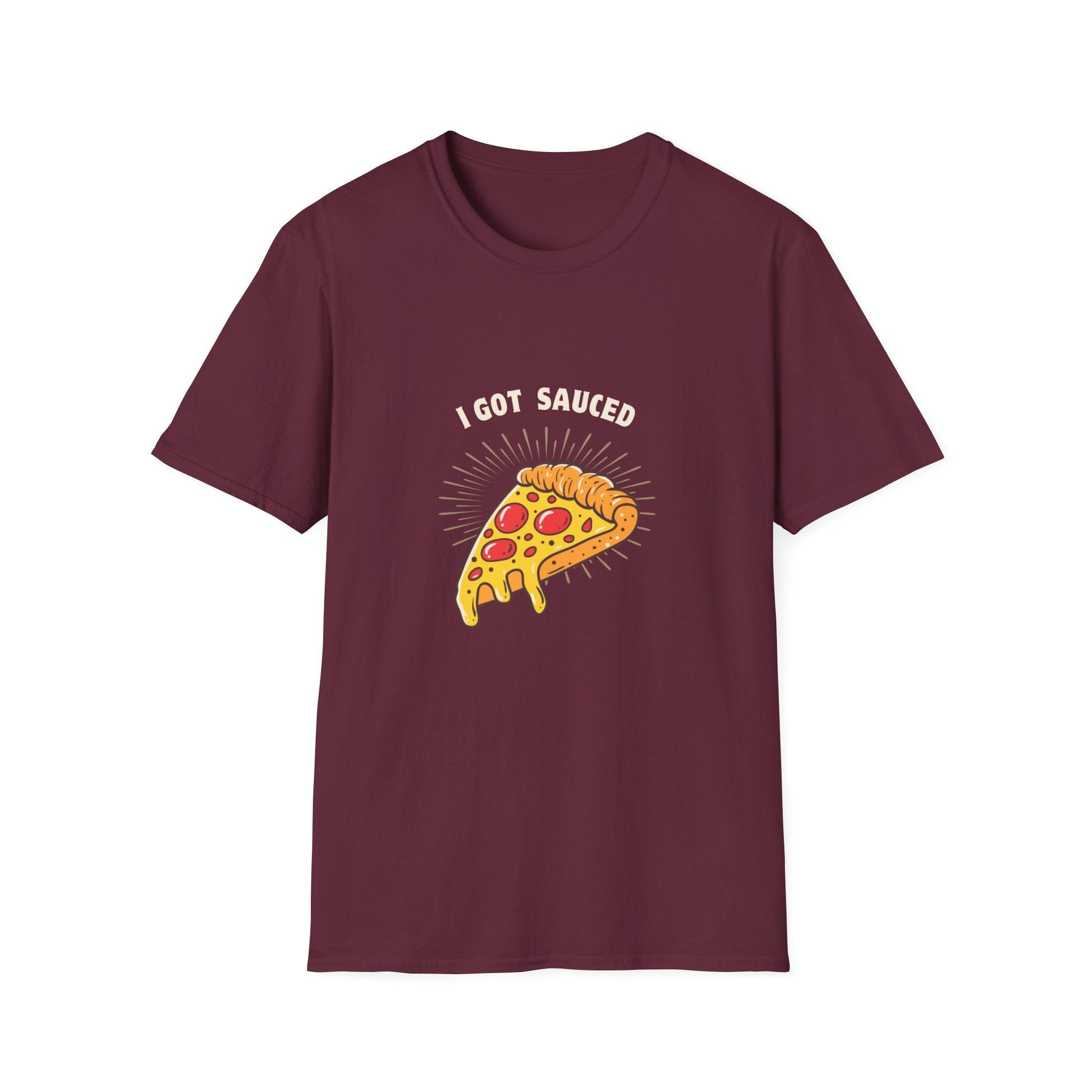 I Got Sauced Unisex Softstyle T-Shirt - Fun Pizza Graphic Tee for Food Lovers - Ormond Beach Boutique