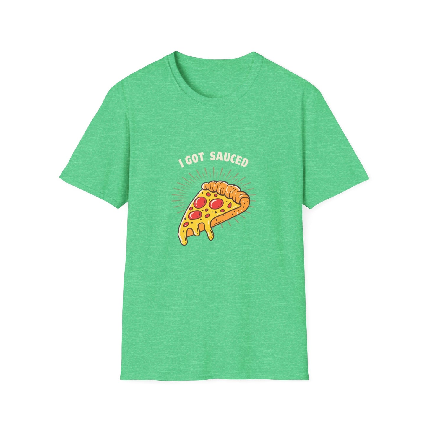 I Got Sauced Unisex Softstyle T-Shirt - Fun Pizza Graphic Tee for Food Lovers - Ormond Beach Boutique