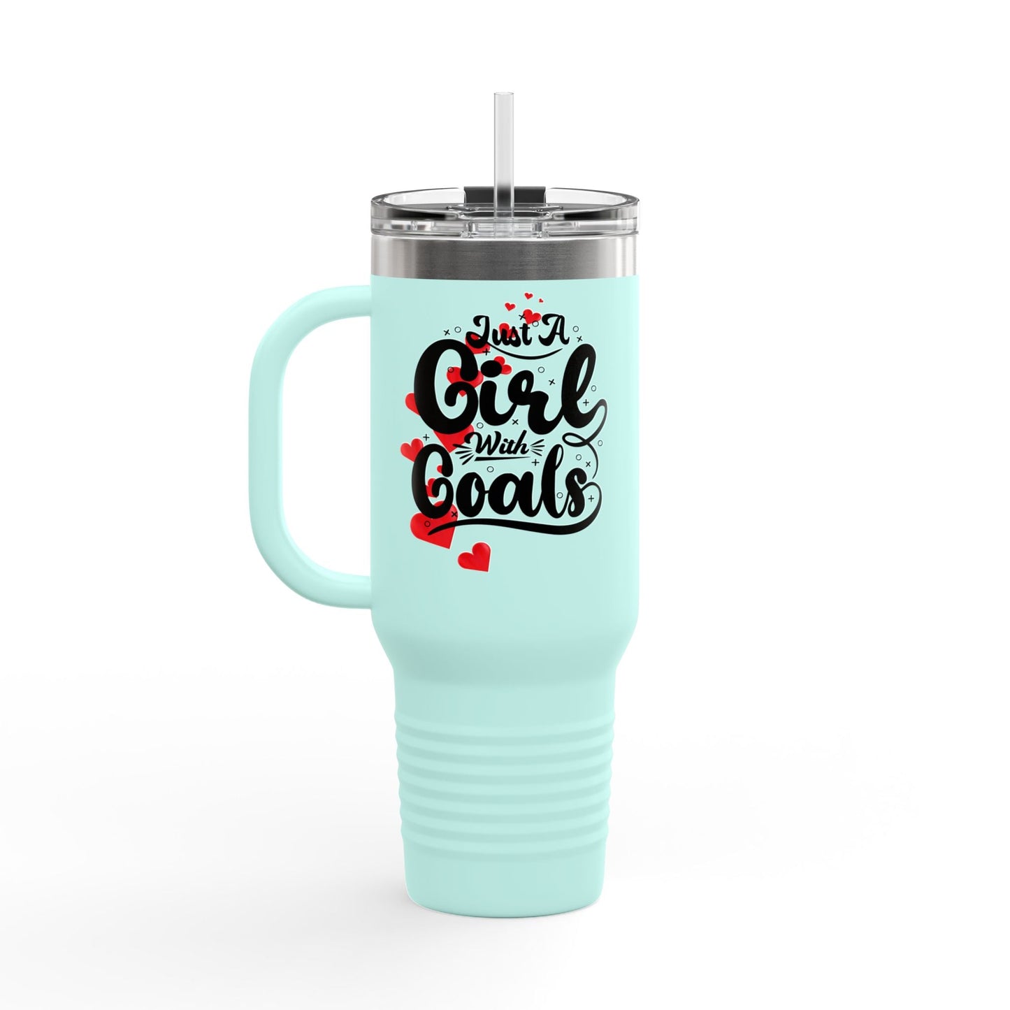 Just a Girl with Goals 40oz Insulated Travel Mug - Ormond Beach Boutique