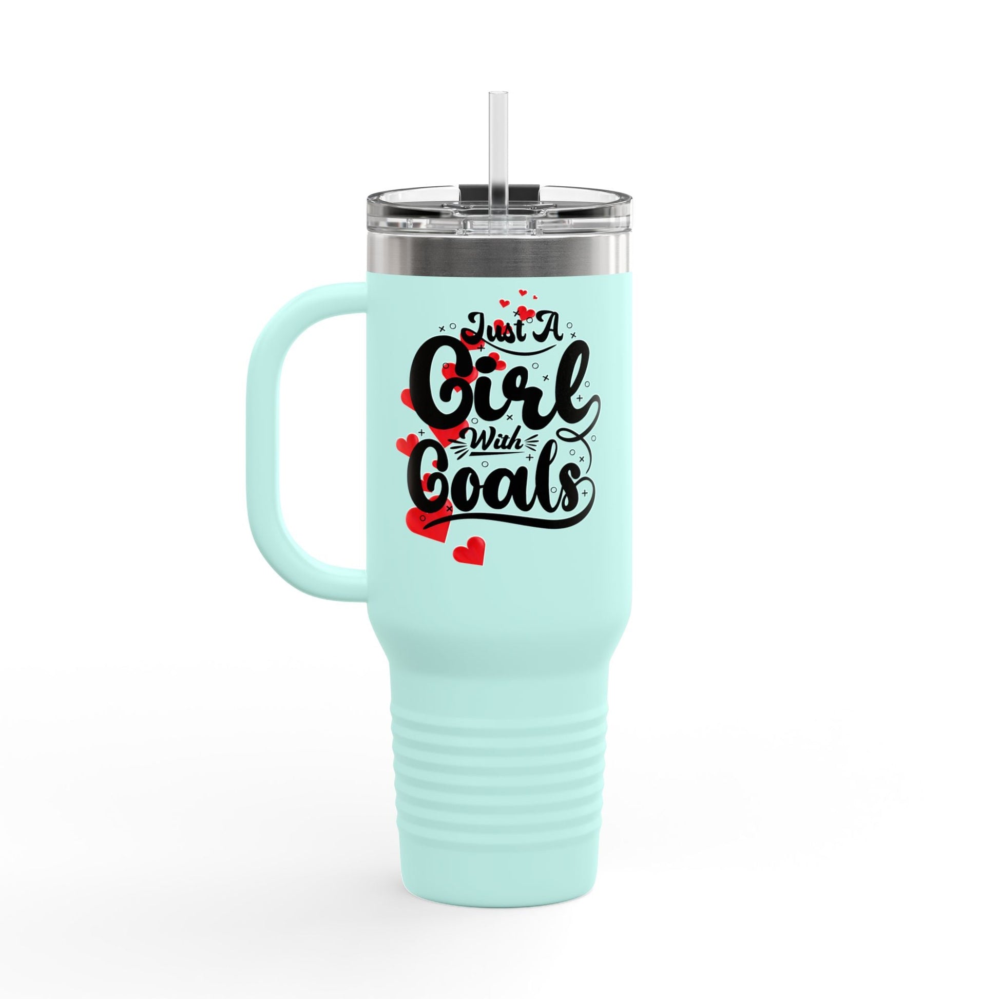 Just a Girl with Goals 40oz Insulated Travel Mug - Ormond Beach Boutique