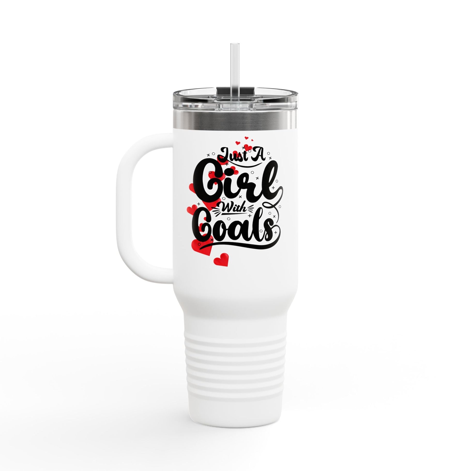 Just a Girl with Goals 40oz Insulated Travel Mug - Ormond Beach Boutique