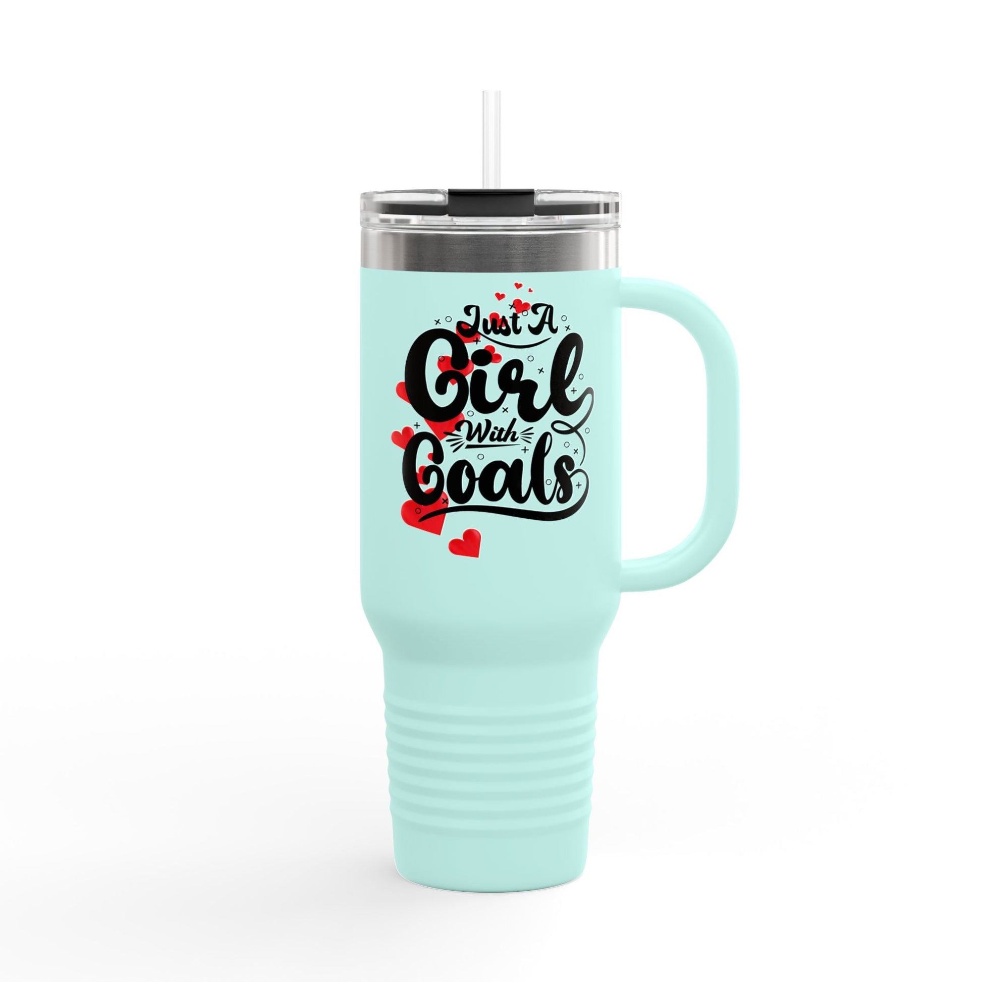 Just a Girl with Goals 40oz Insulated Travel Mug - Ormond Beach Boutique