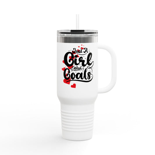 Just a Girl with Goals 40oz Insulated Travel Mug - Ormond Beach Boutique