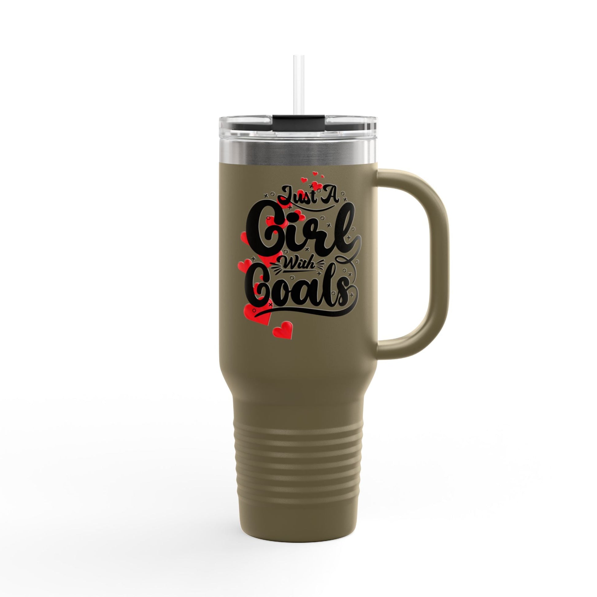 Just a Girl with Goals 40oz Insulated Travel Mug - Ormond Beach Boutique