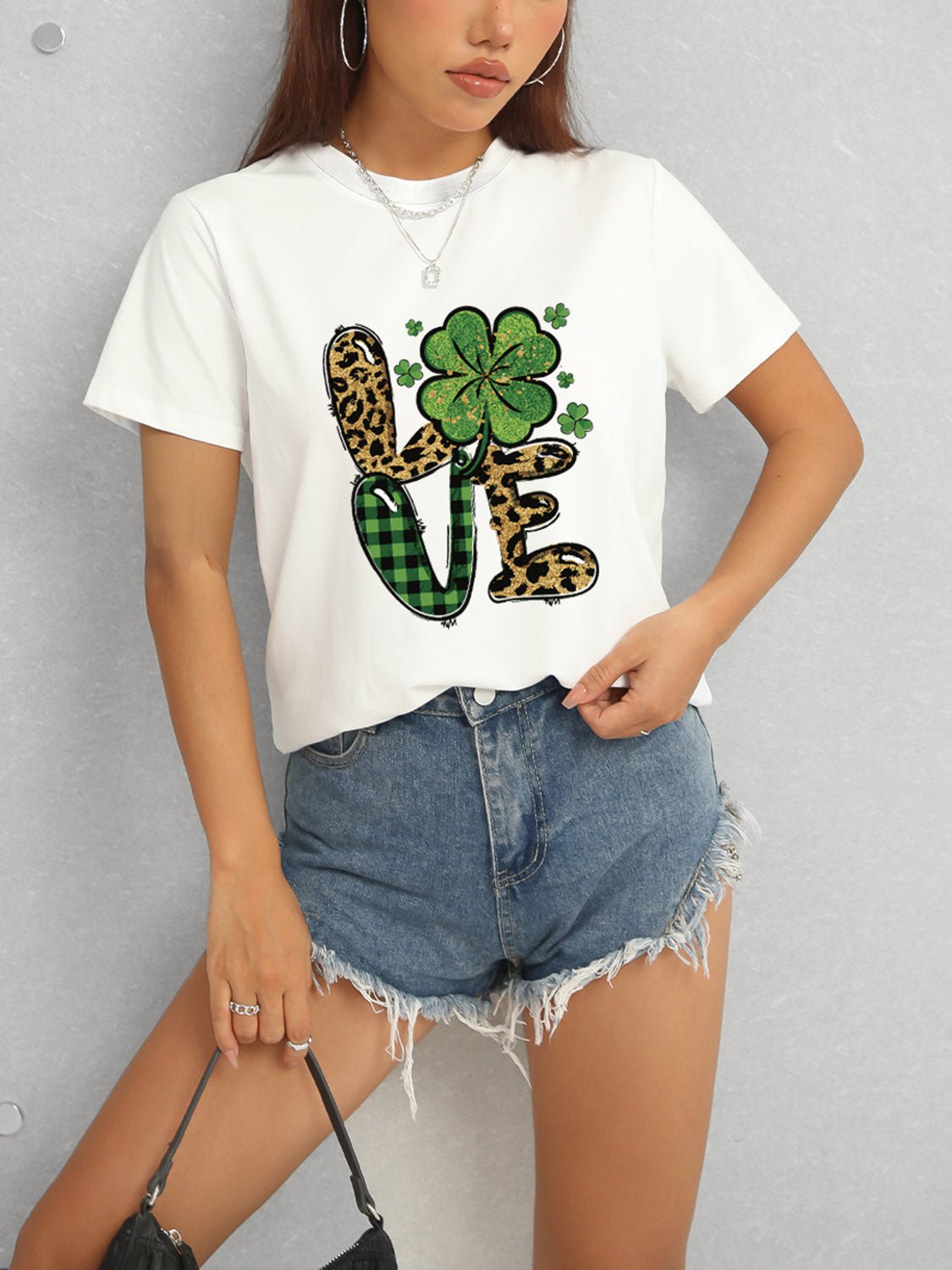 LOVE Round Neck Short Sleeve T-Shirt - Ormond Beach Boutique