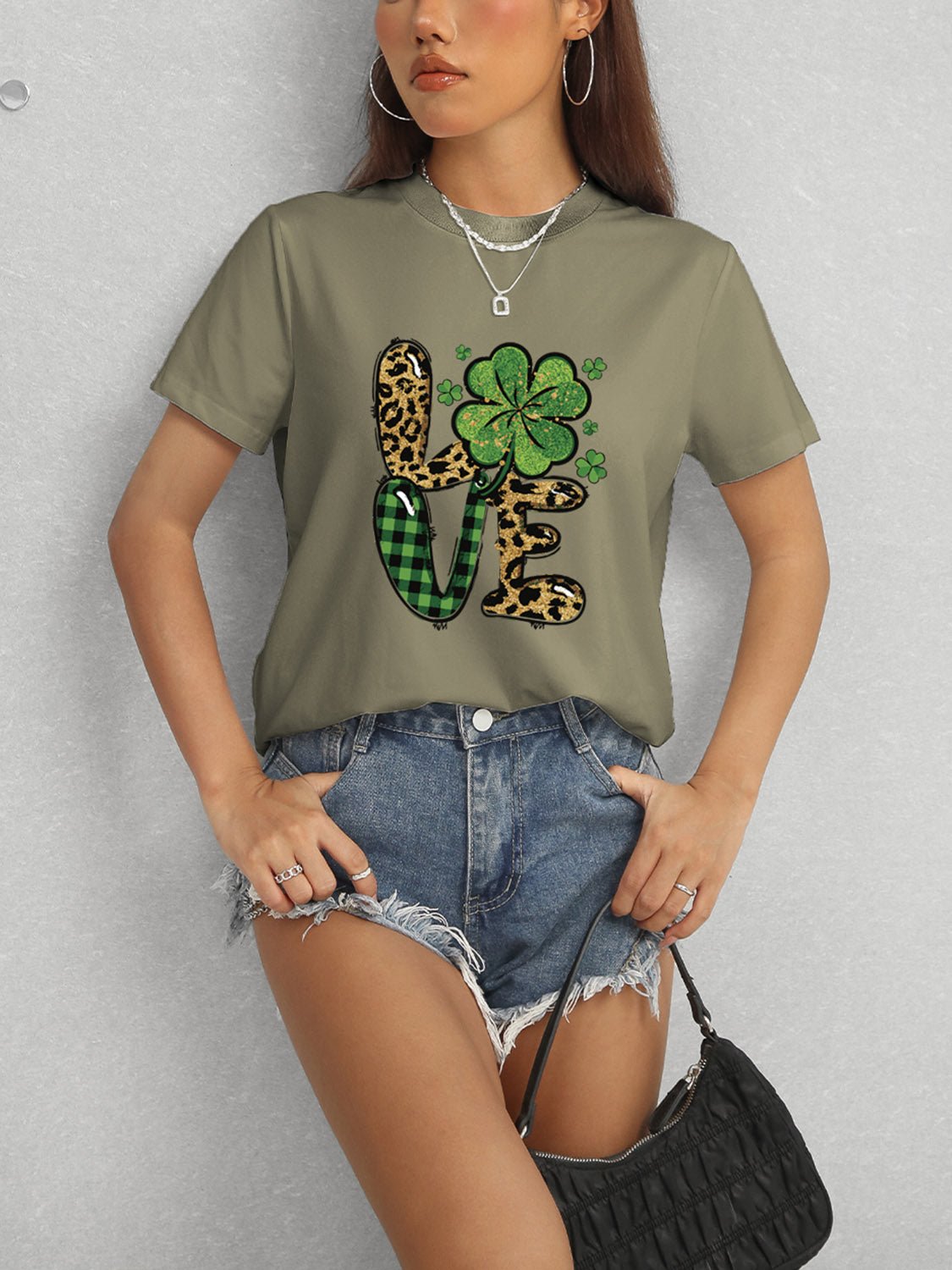 LOVE Round Neck Short Sleeve T-Shirt - Ormond Beach Boutique