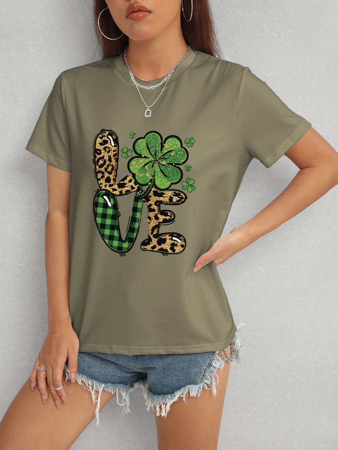 LOVE Round Neck Short Sleeve T-Shirt - Ormond Beach Boutique