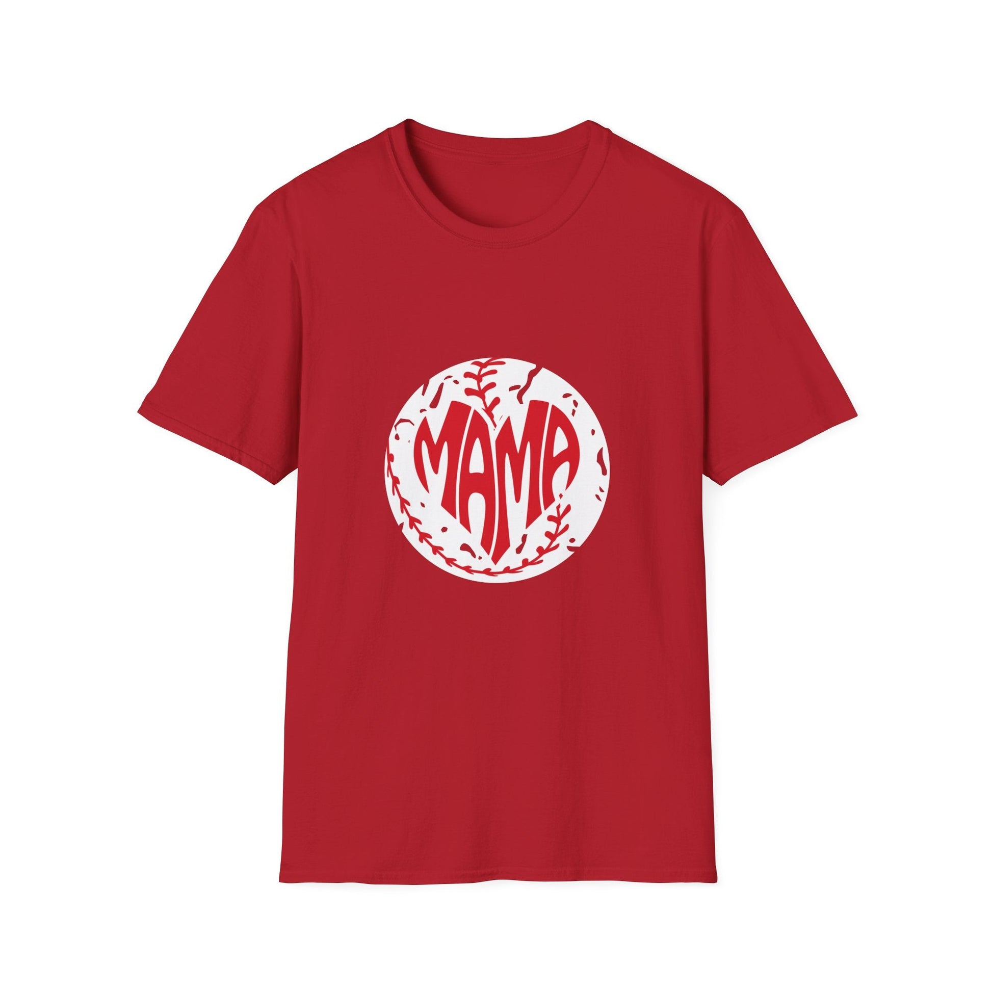 Mama Baseball Unisex Softstyle T-Shirt - Perfect Gift for Moms - Ormond Beach Boutique