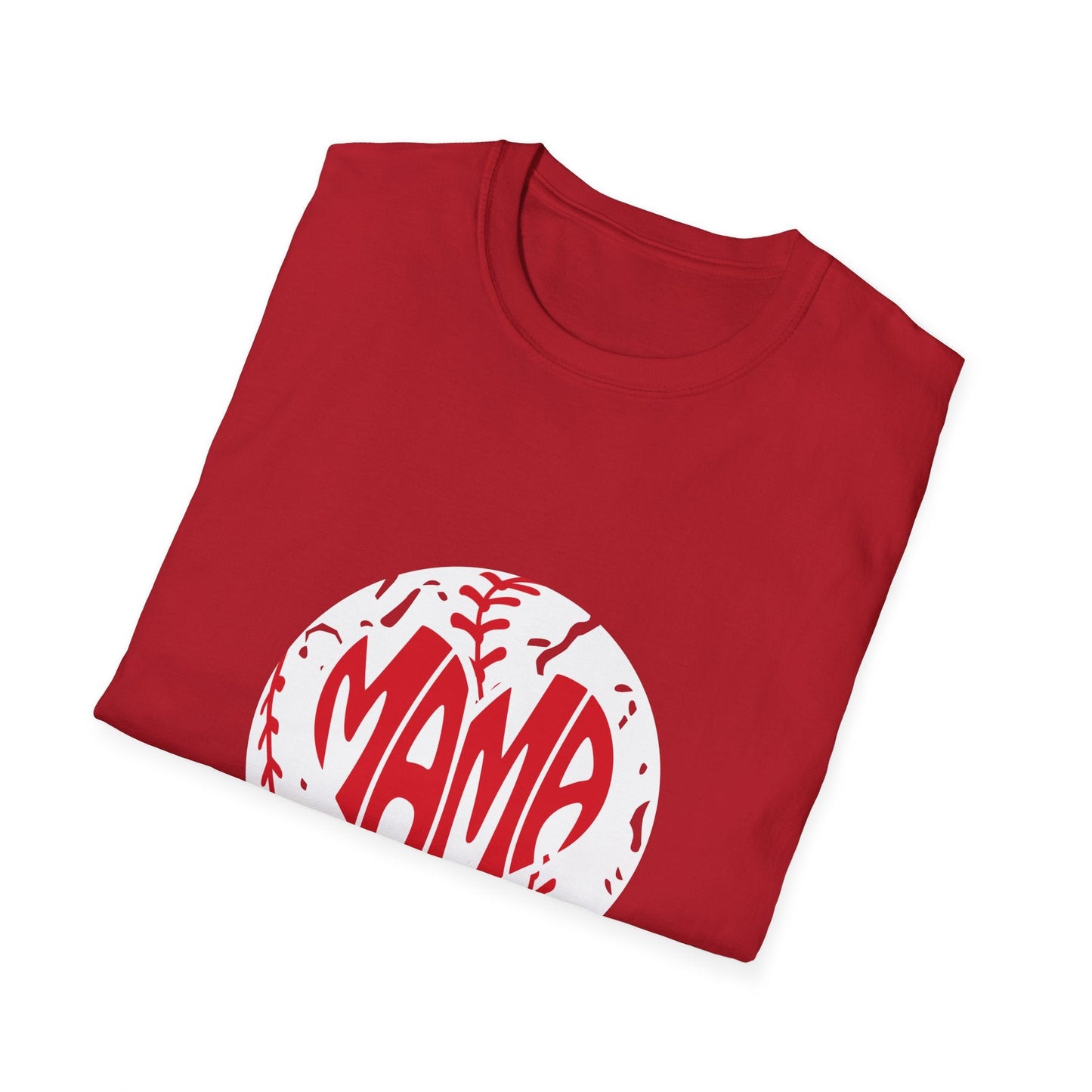 Mama Baseball Unisex Softstyle T-Shirt - Perfect Gift for Moms - Ormond Beach Boutique