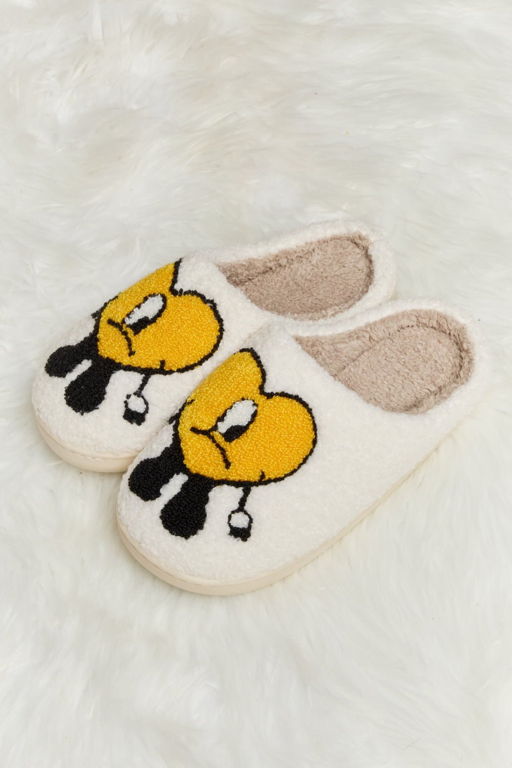 Melody Love Heart Print Plush Slippers - Ormond Beach Boutique