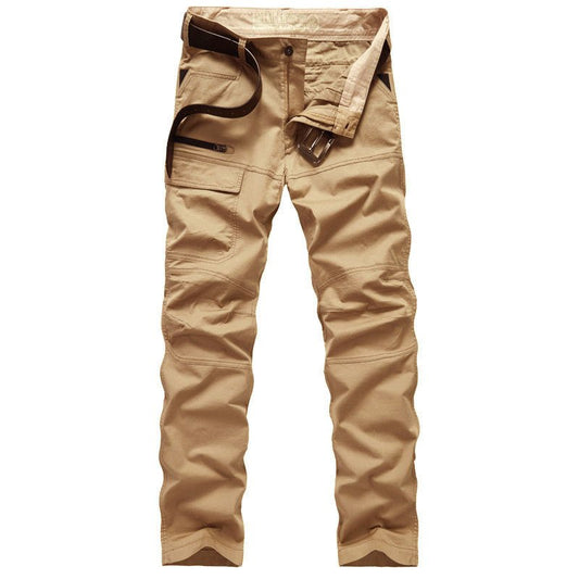 Men's Solid Color Straight Stretch Military Trousers - Ormond Beach Boutique