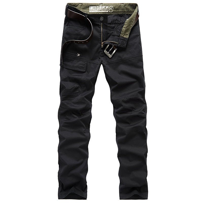 Men's Solid Color Straight Stretch Military Trousers - Ormond Beach Boutique