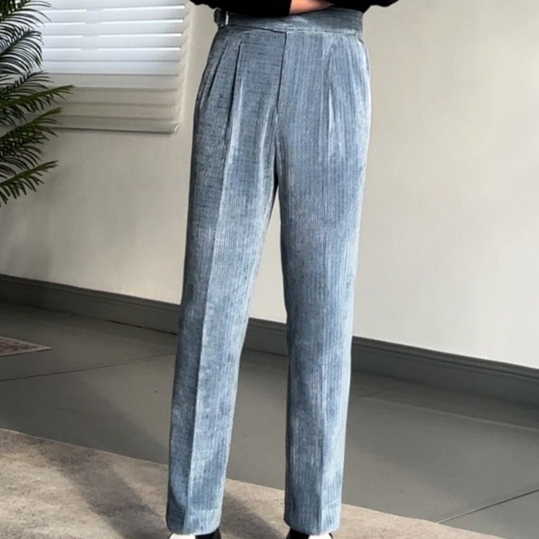 Mid - High Waist Suit Pants Men's Casual Pants Slim Drooping Straight - Ormond Beach Boutique