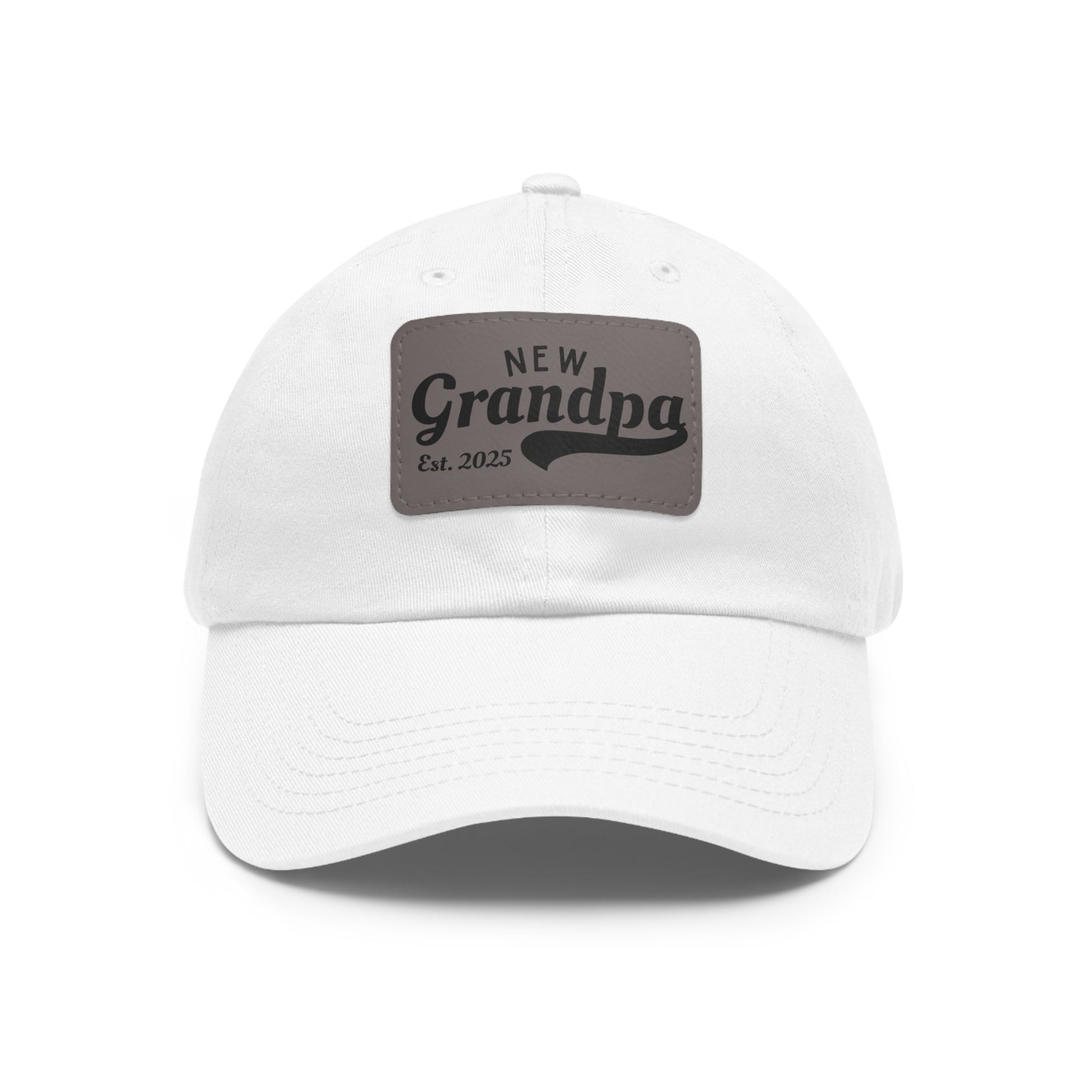 New Grandpa Dad Hat with Leather Patch - Perfect Gift for New Dads - Ormond Beach Boutique