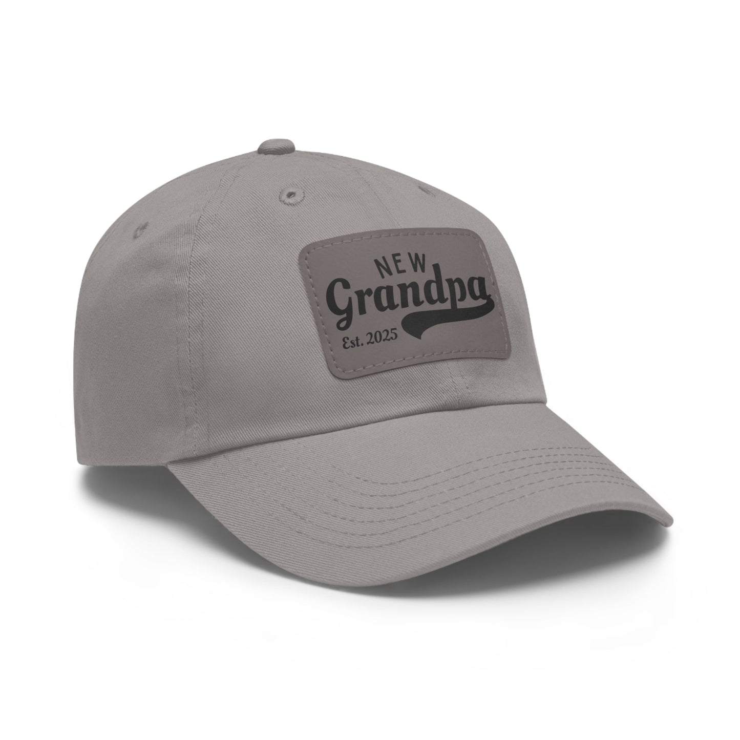 New Grandpa Dad Hat with Leather Patch - Perfect Gift for New Dads - Ormond Beach Boutique