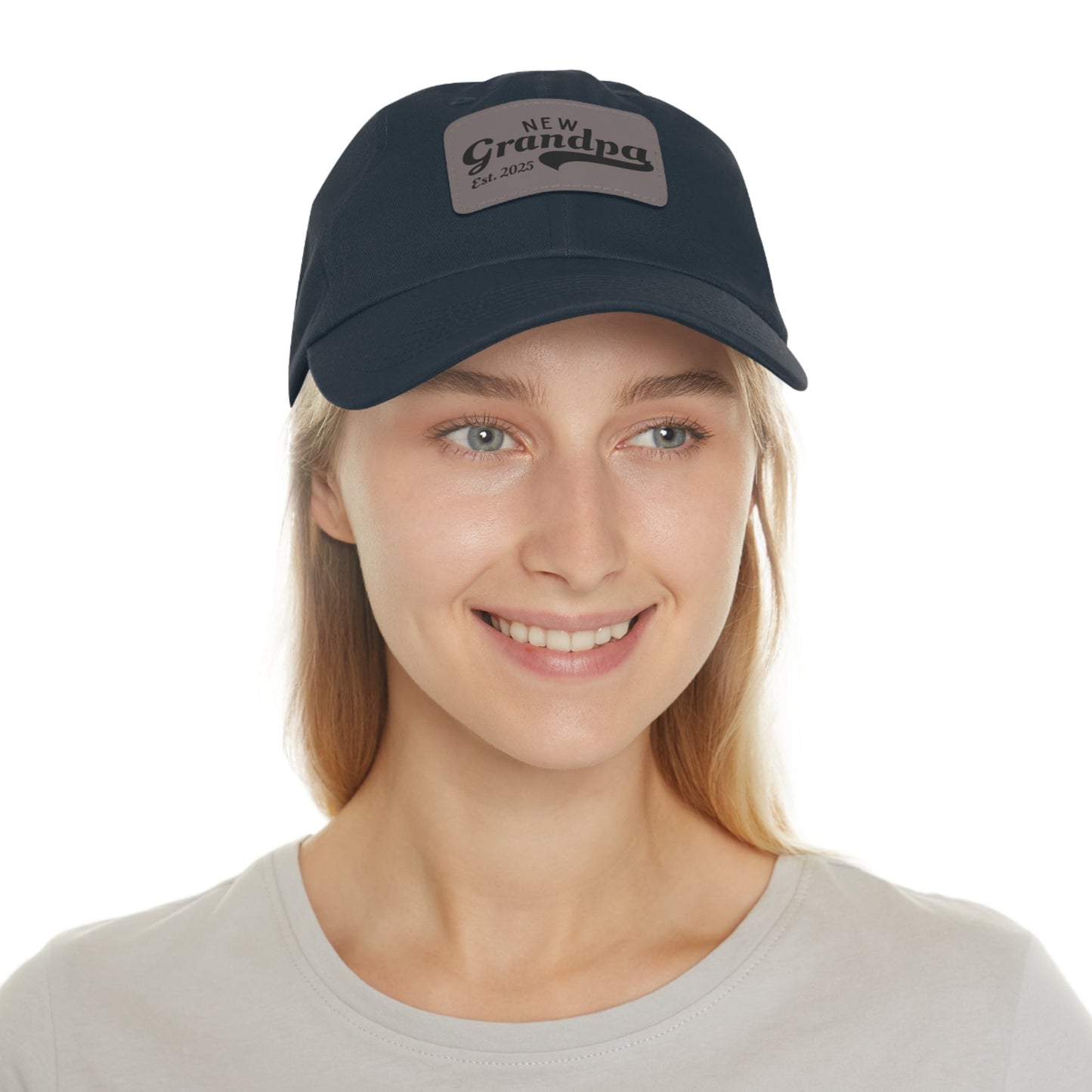 New Grandpa Dad Hat with Leather Patch - Perfect Gift for New Dads - Ormond Beach Boutique