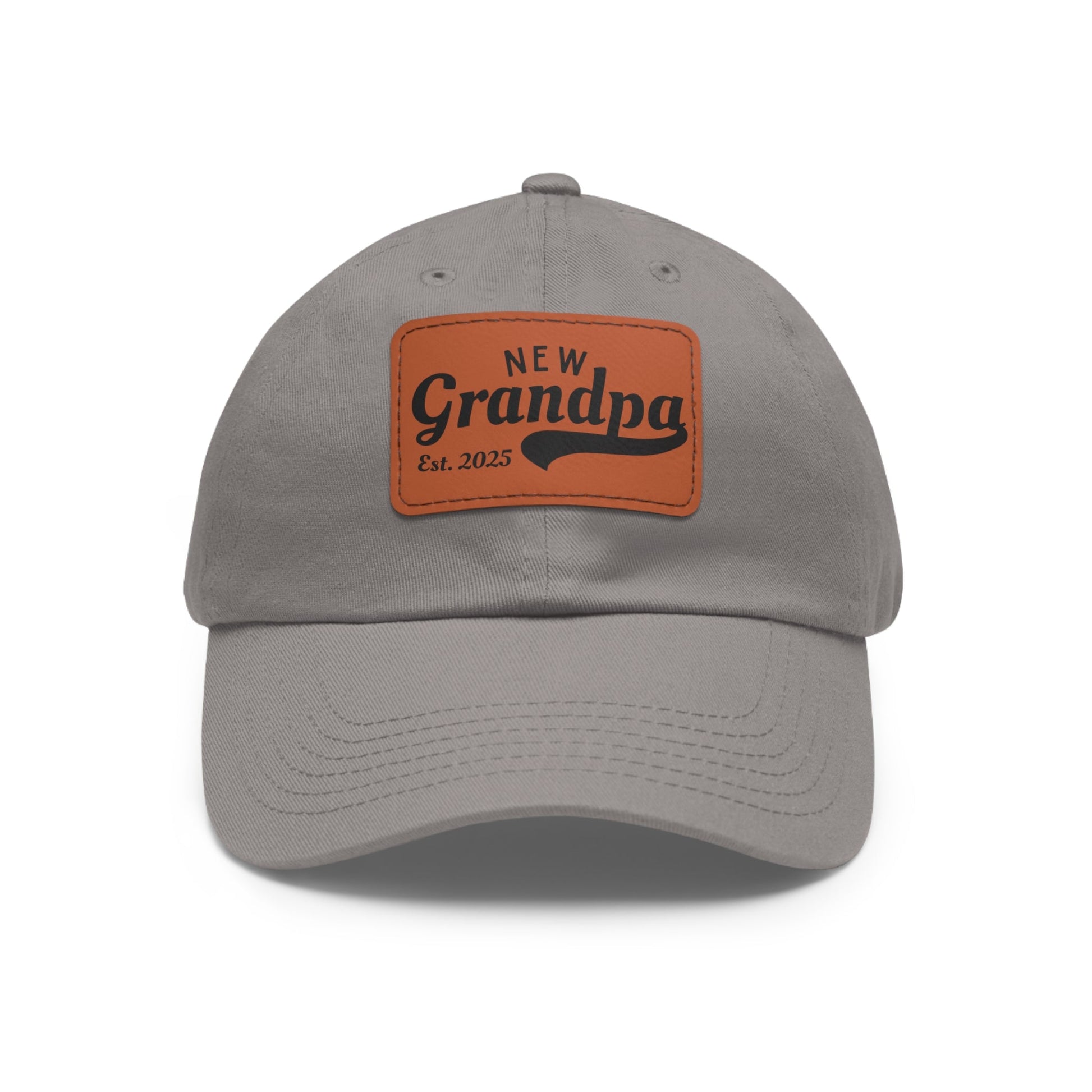 New Grandpa Dad Hat with Leather Patch - Perfect Gift for New Dads - Ormond Beach Boutique