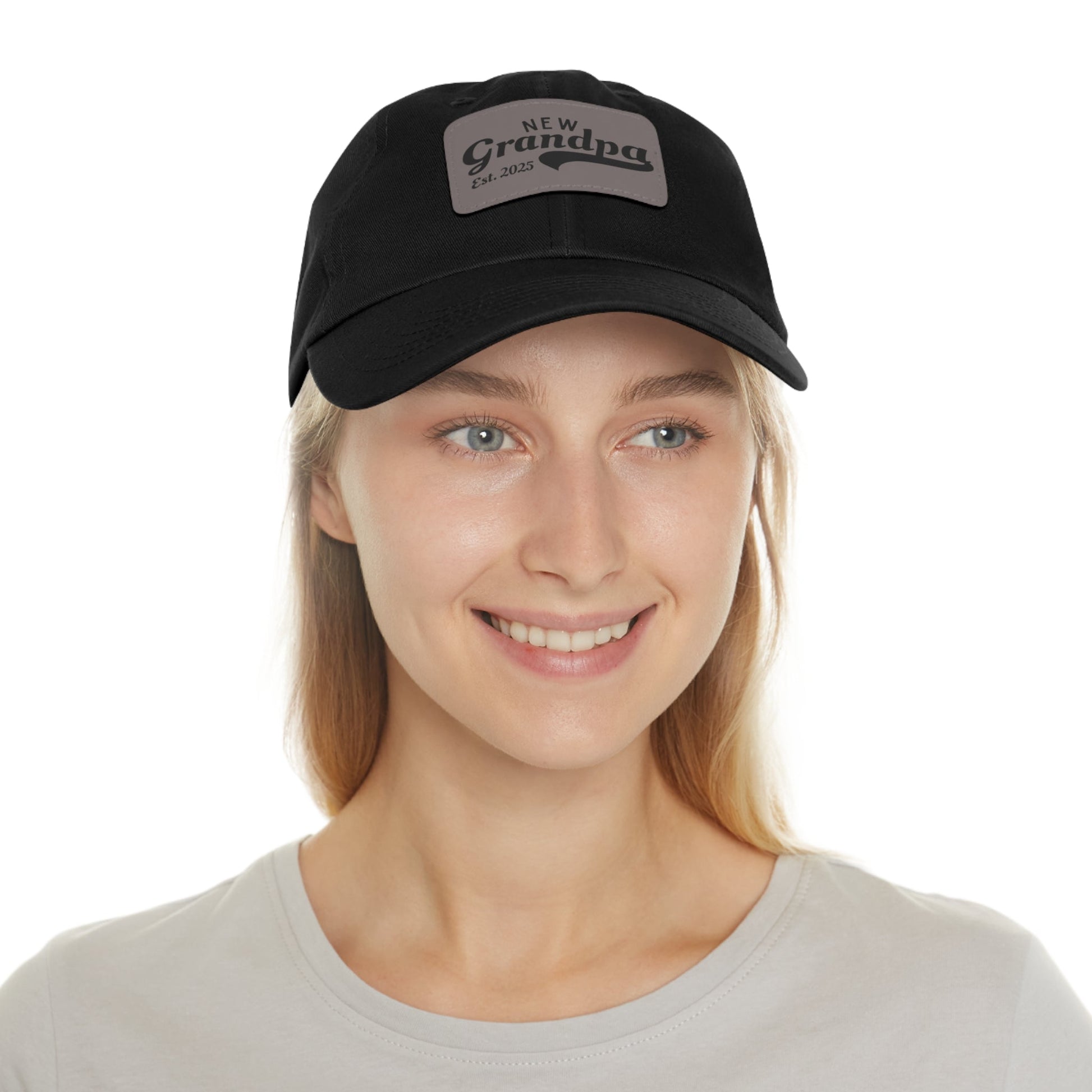 New Grandpa Dad Hat with Leather Patch - Perfect Gift for New Dads - Ormond Beach Boutique