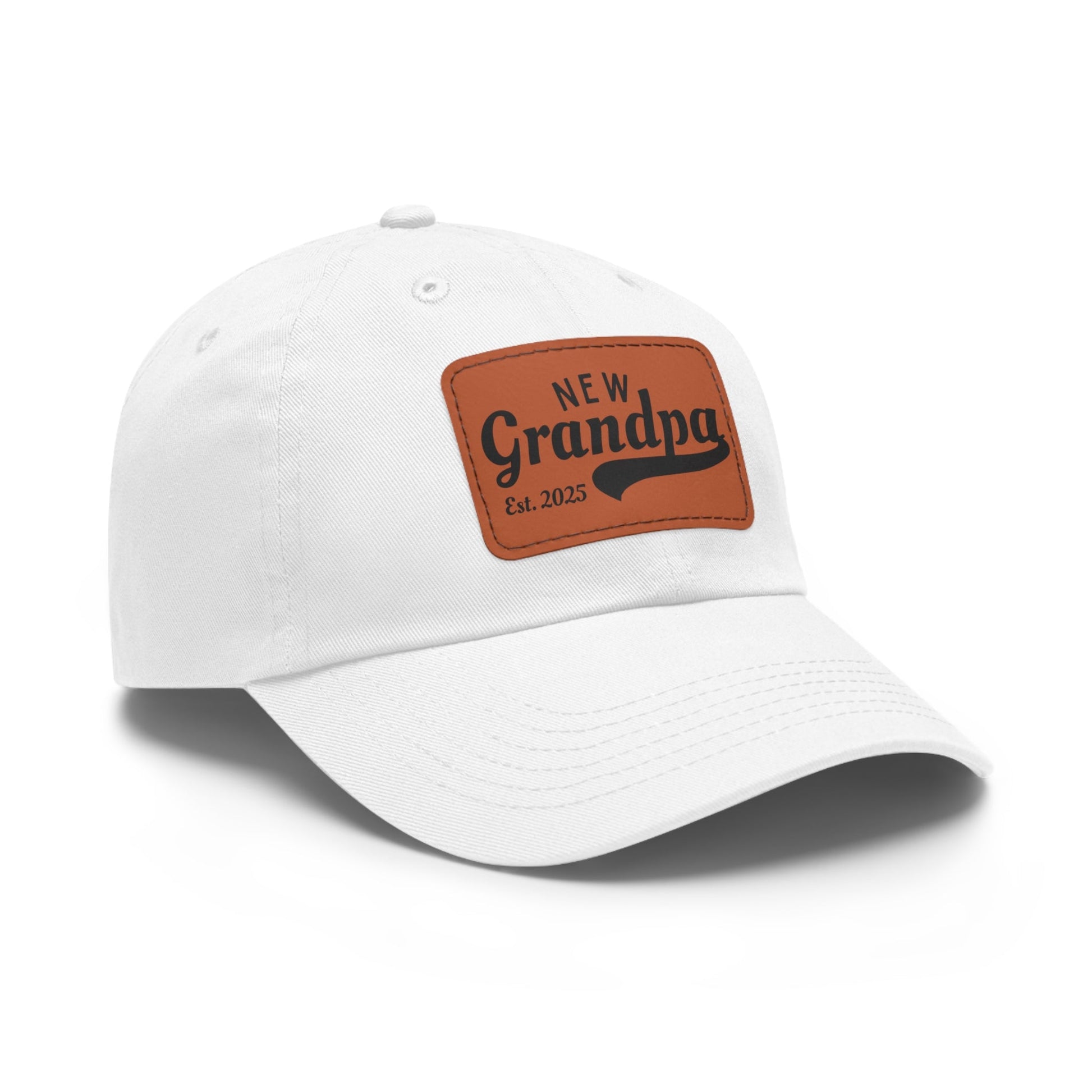 New Grandpa Dad Hat with Leather Patch - Perfect Gift for New Dads - Ormond Beach Boutique