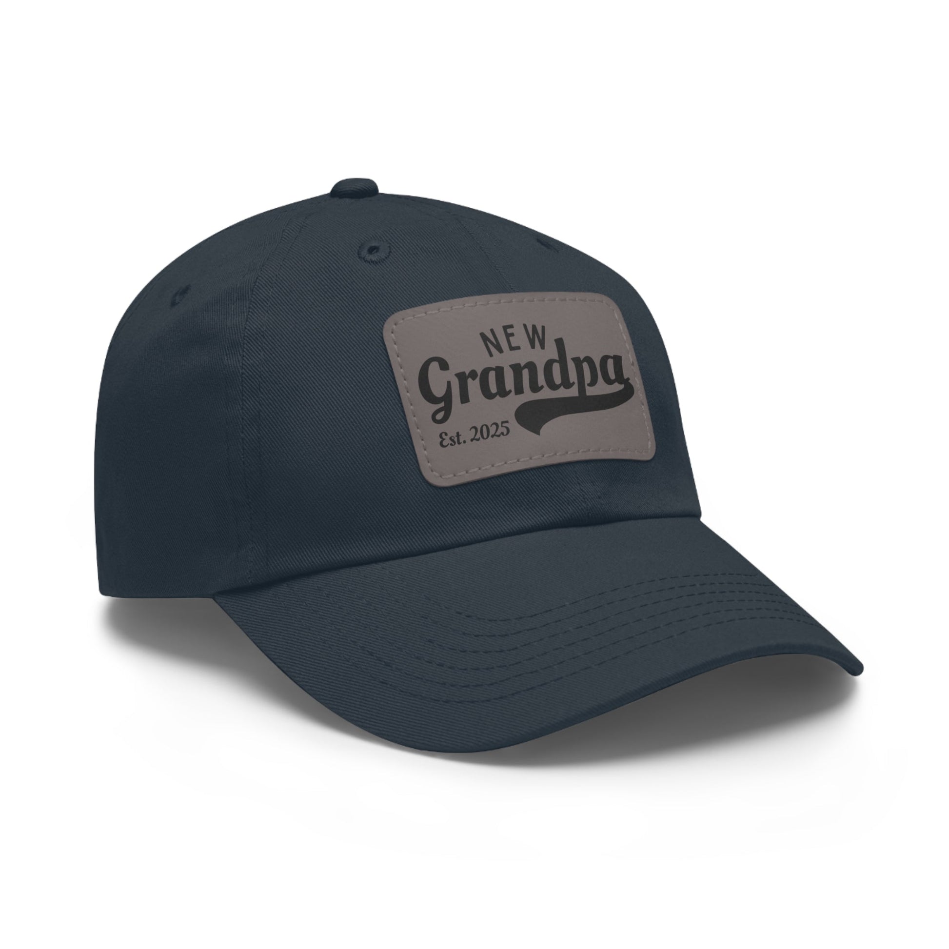 New Grandpa Dad Hat with Leather Patch - Perfect Gift for New Dads - Ormond Beach Boutique