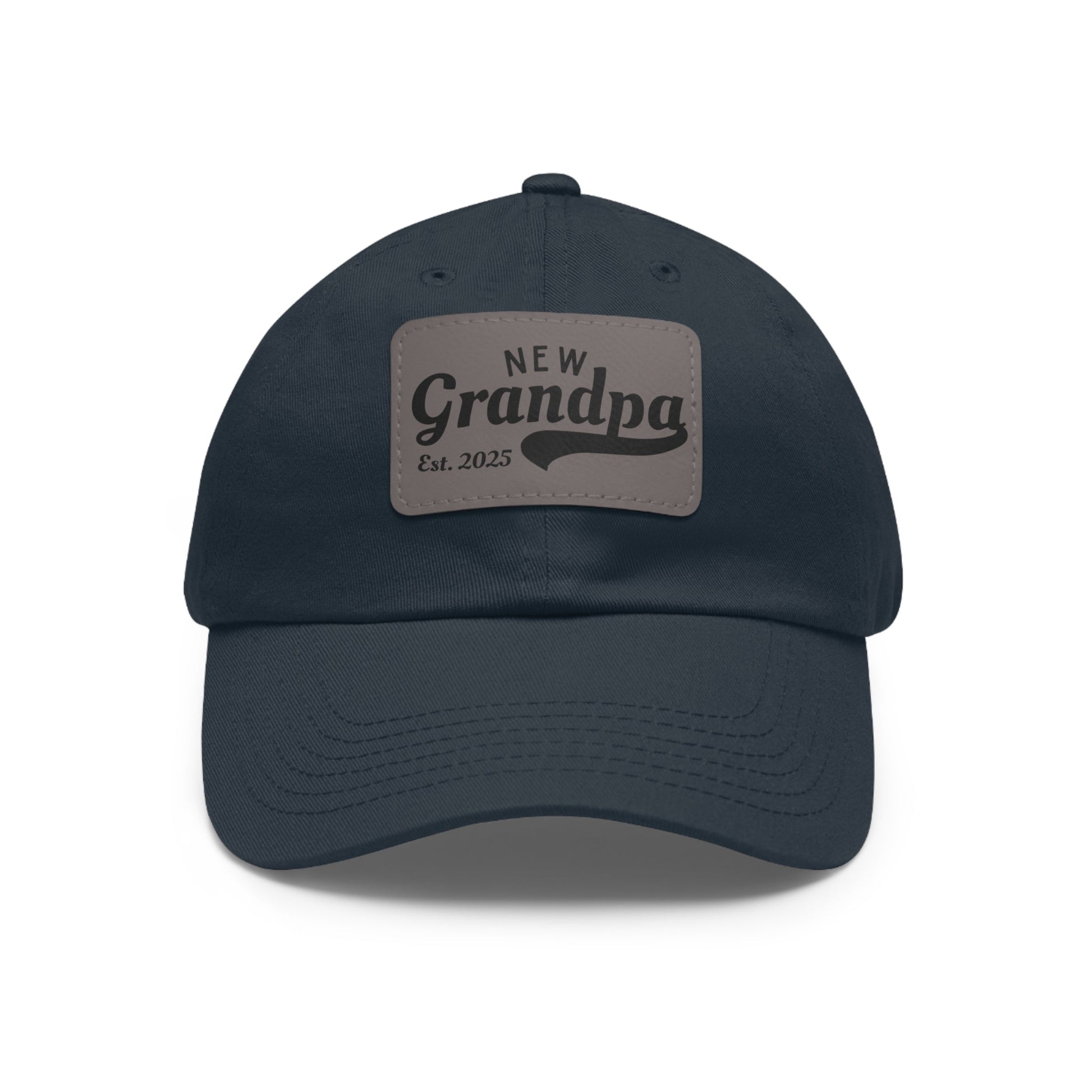 New Grandpa Dad Hat with Leather Patch - Perfect Gift for New Dads - Ormond Beach Boutique