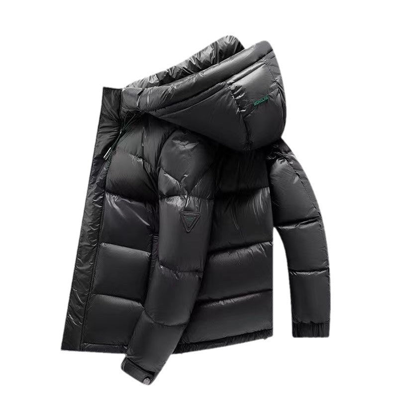 New Winter Down Jacket Men's Duck Down Cold - proof Black Gold Graphene Disposable Hooded Jacket - Ormond Beach Boutique