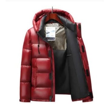 New Winter Down Jacket Men's Duck Down Cold - proof Black Gold Graphene Disposable Hooded Jacket - Ormond Beach Boutique