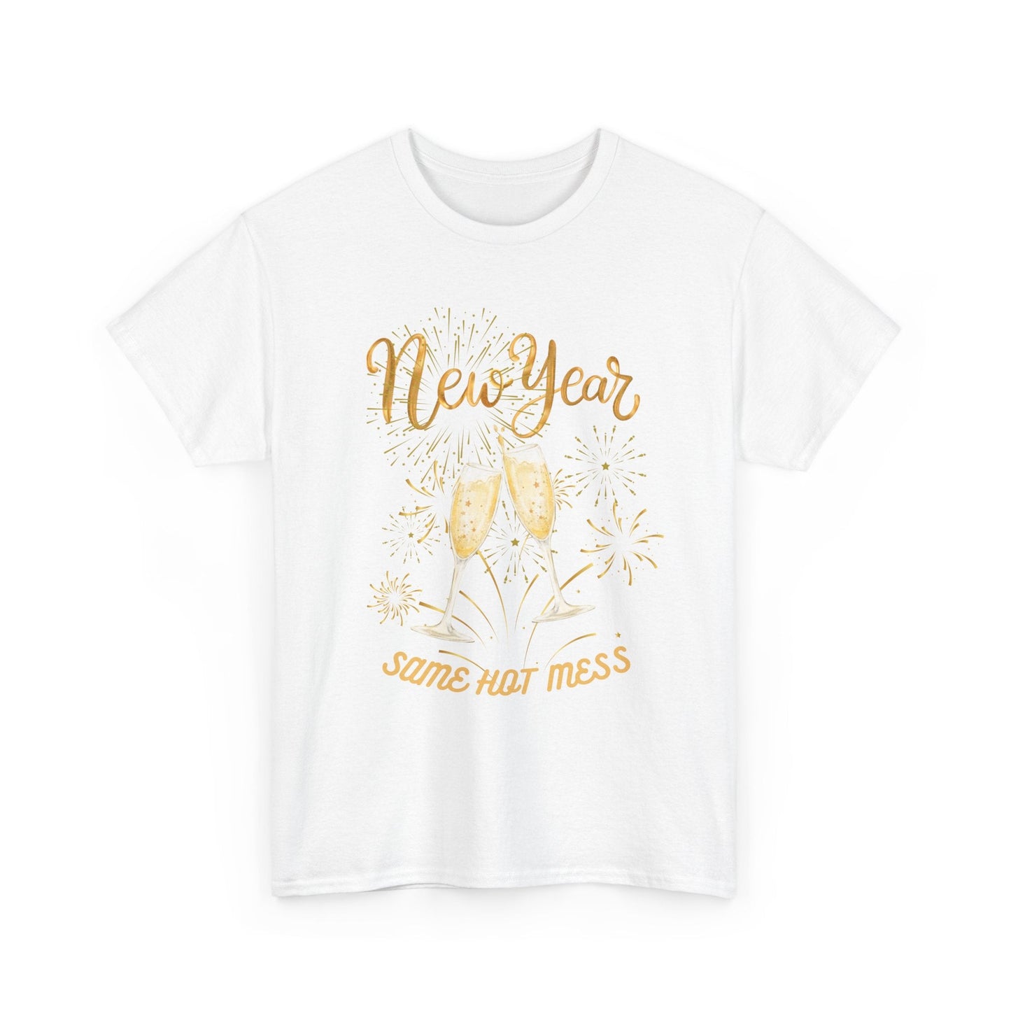 New Year Same Hot Mess Unisex Heavy Cotton Tee - Ormond Beach Boutique