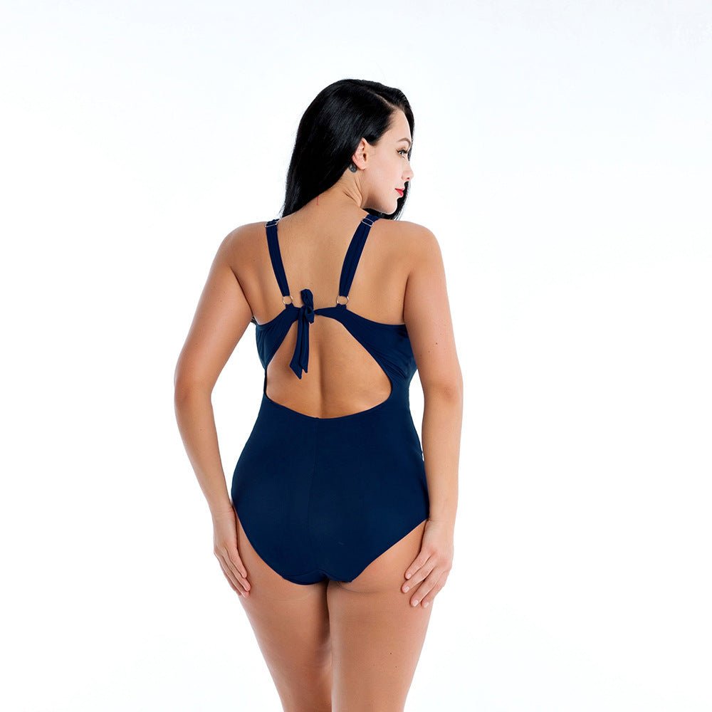 One - piece high waist plus size swimwear - Ormond Beach Boutique