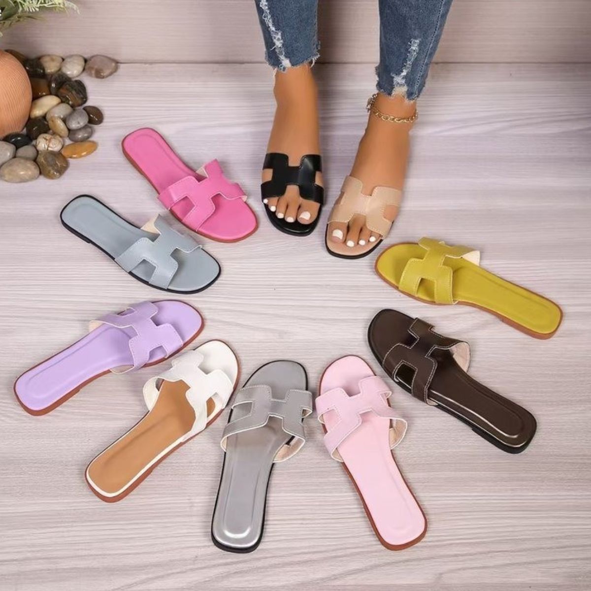 PU Leather Flat Sandals - Ormond Beach BoutiqueTrendsiOrmond Beach Boutique9848c798 - 9a4b - 40b4 - ac84 - d7542700db13 - Max100600396441022100600396441022Black37(US6)