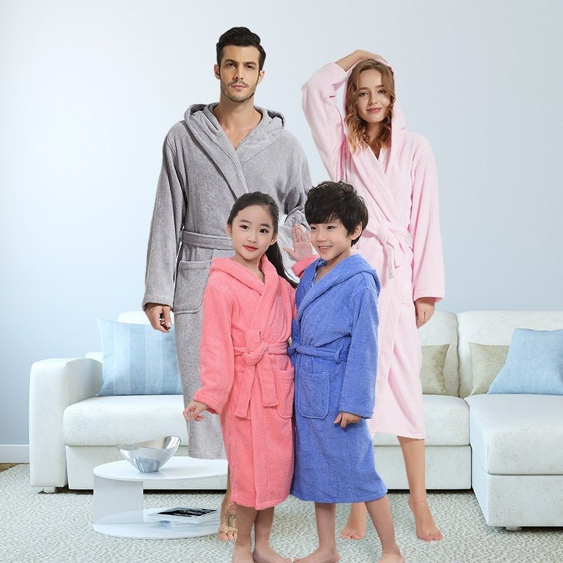 Pure Cotton Hotel Bathrobe Thickening Towel Material Nightgown - Ormond Beach Boutique