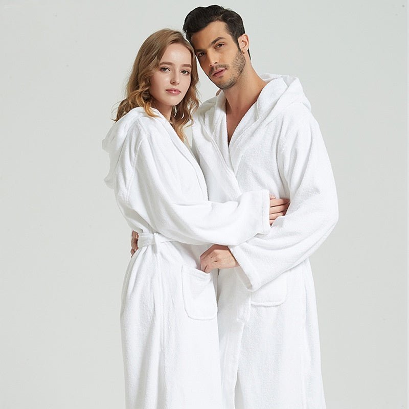 Pure Cotton Hotel Bathrobe Thickening Towel Material Nightgown - Ormond Beach Boutique