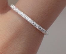 Pure Silver Simple Glossy Frosted Ring Design - Ormond Beach Boutique