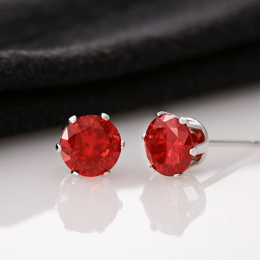 Red Cubic Zirconia Earrings - Ormond Beach Boutique