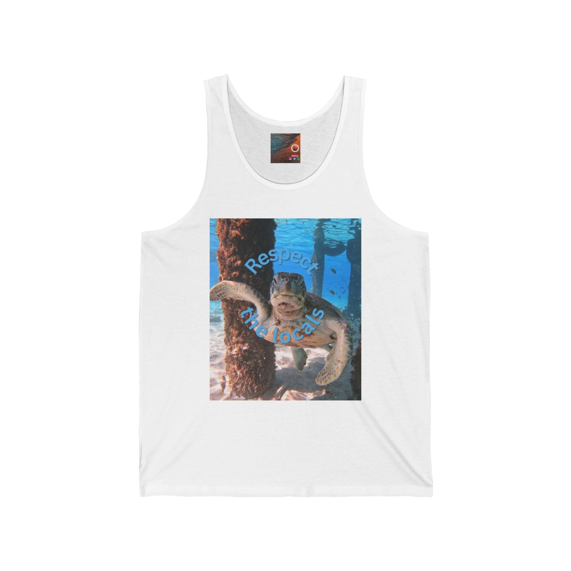 Respect the Locals, Turtle, Unisex Jersey Tank - Ormond Beach Boutique