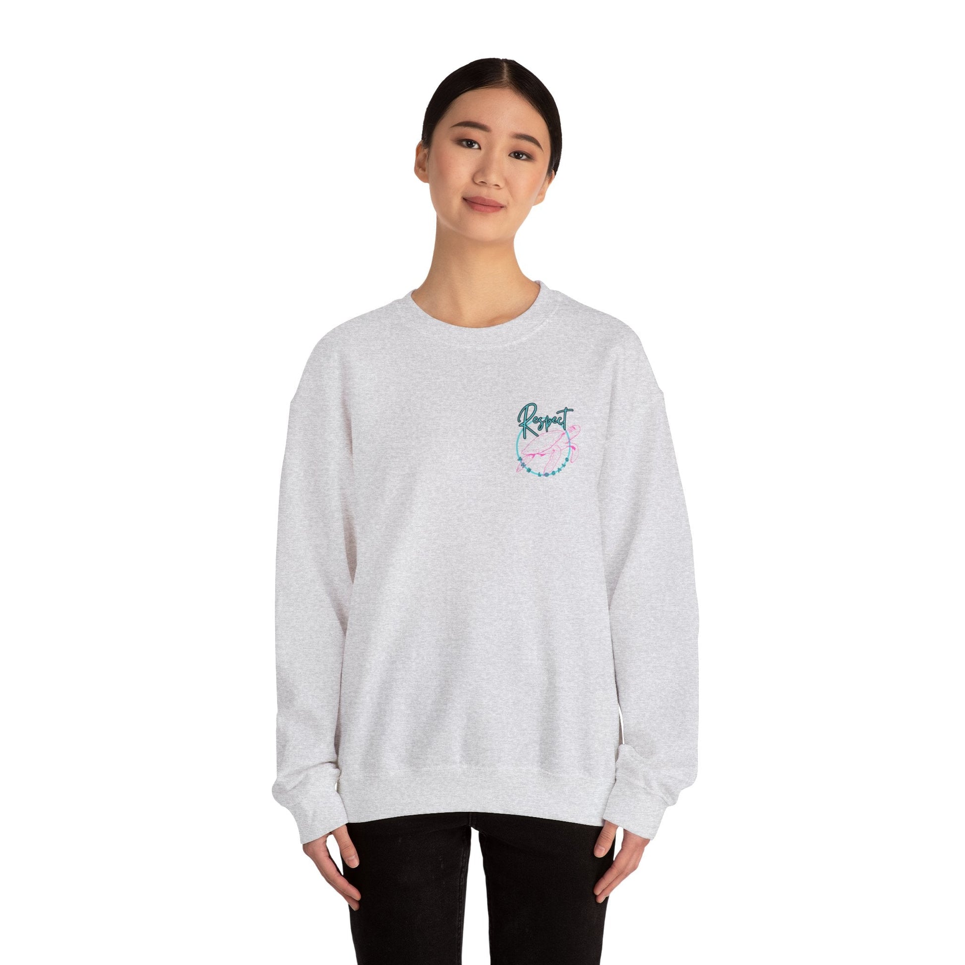 Respect the locals Unisex Heavy Blend Sweatshirt - Turtle Graphic - Ormond Beach Boutique