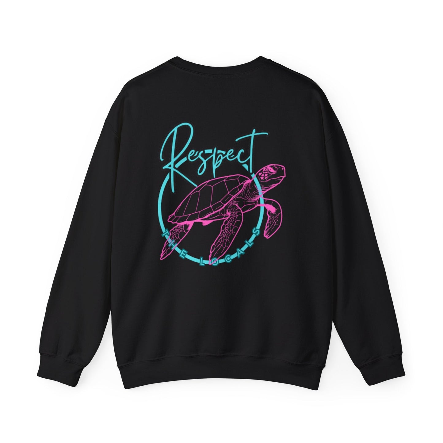 Respect the locals Unisex Heavy Blend Sweatshirt - Turtle Graphic - Ormond Beach Boutique