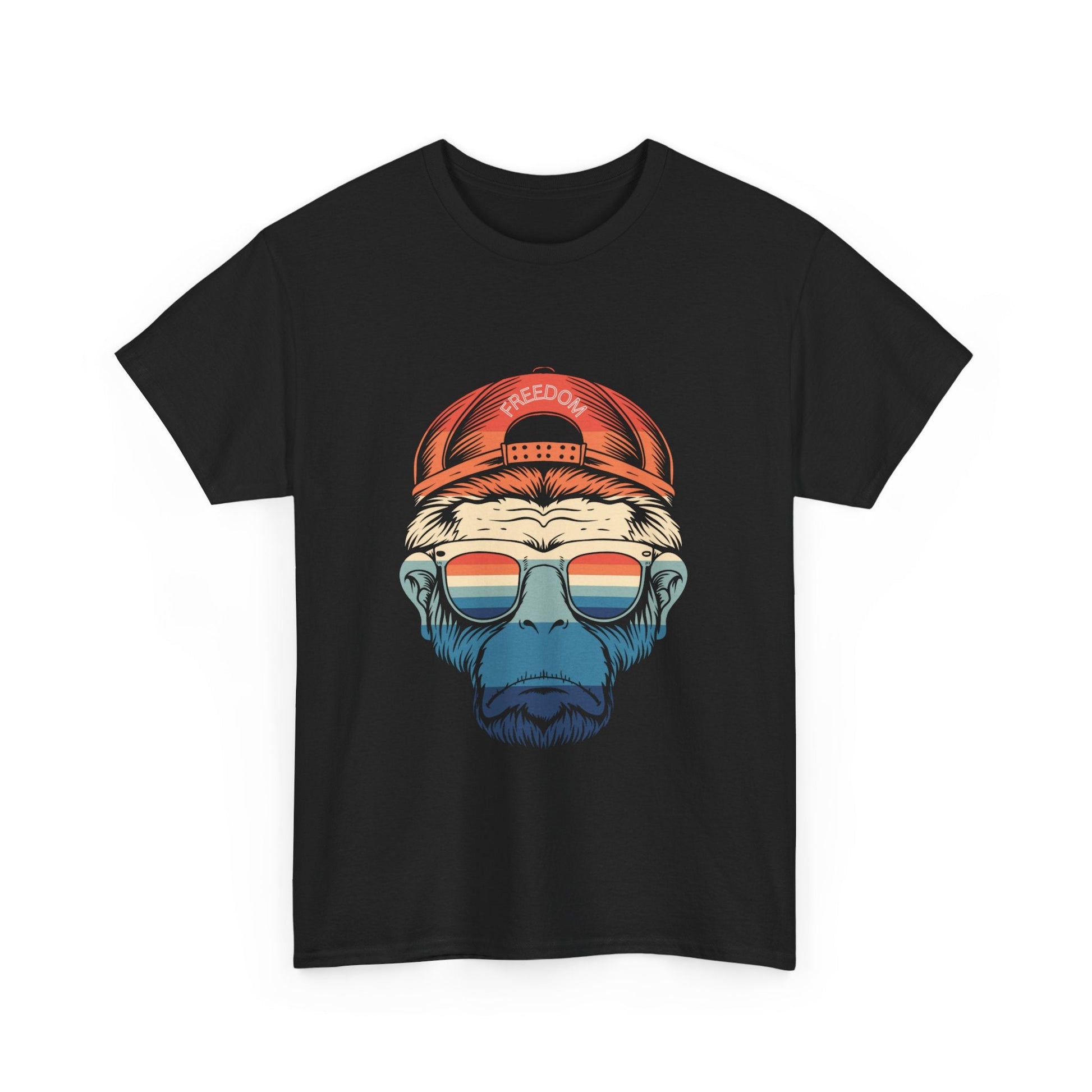 Retro Freedom Monkey Unisex Heavy Cotton Tee - Ormond Beach Boutique