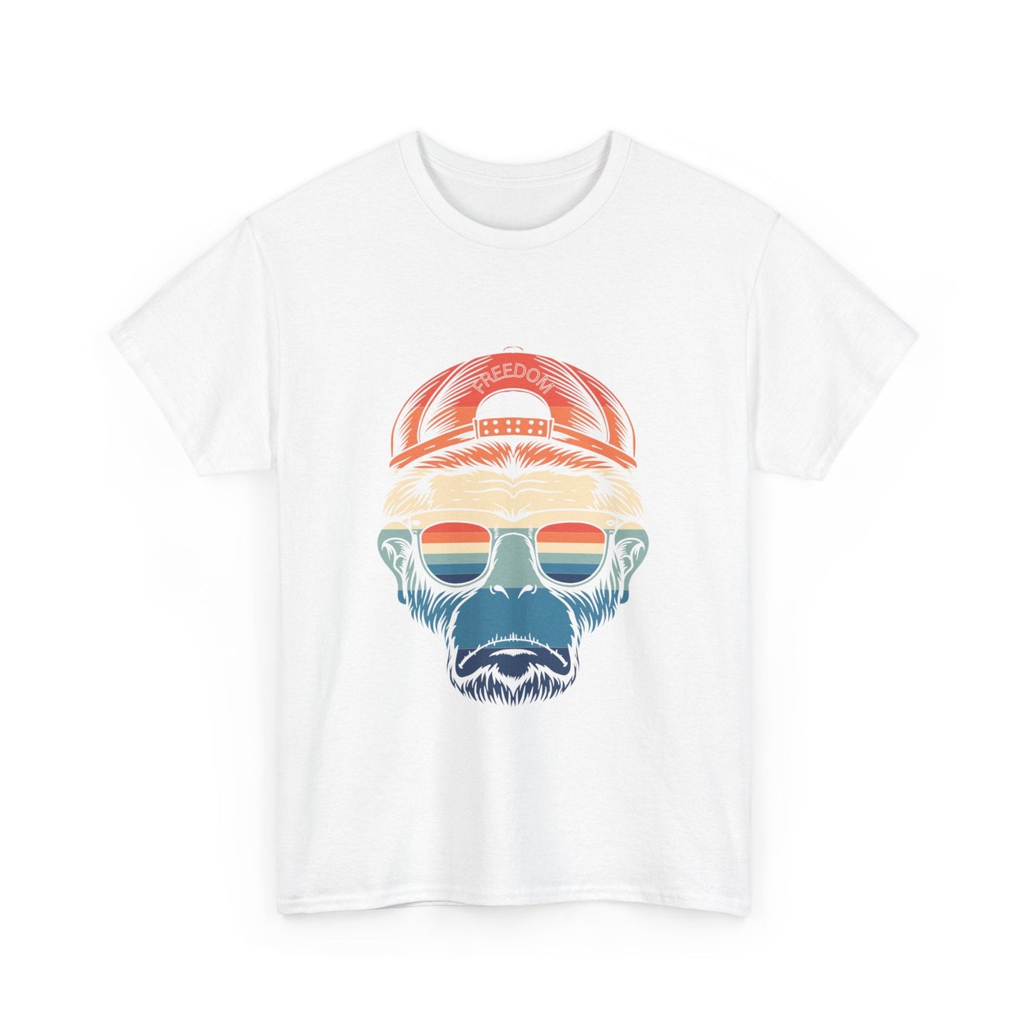 Retro Freedom Monkey Unisex Heavy Cotton Tee - Ormond Beach Boutique