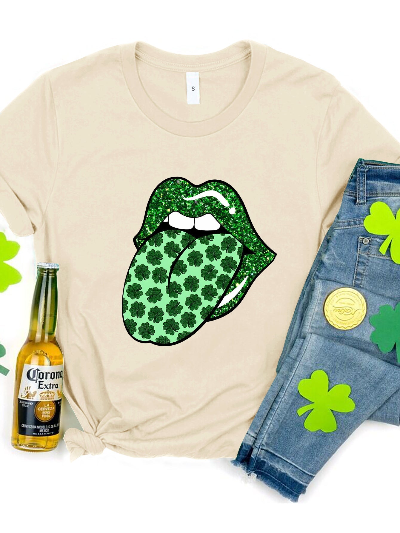 Saint Patrick's Day Round Neck T-Shirt - Ormond Beach Boutique