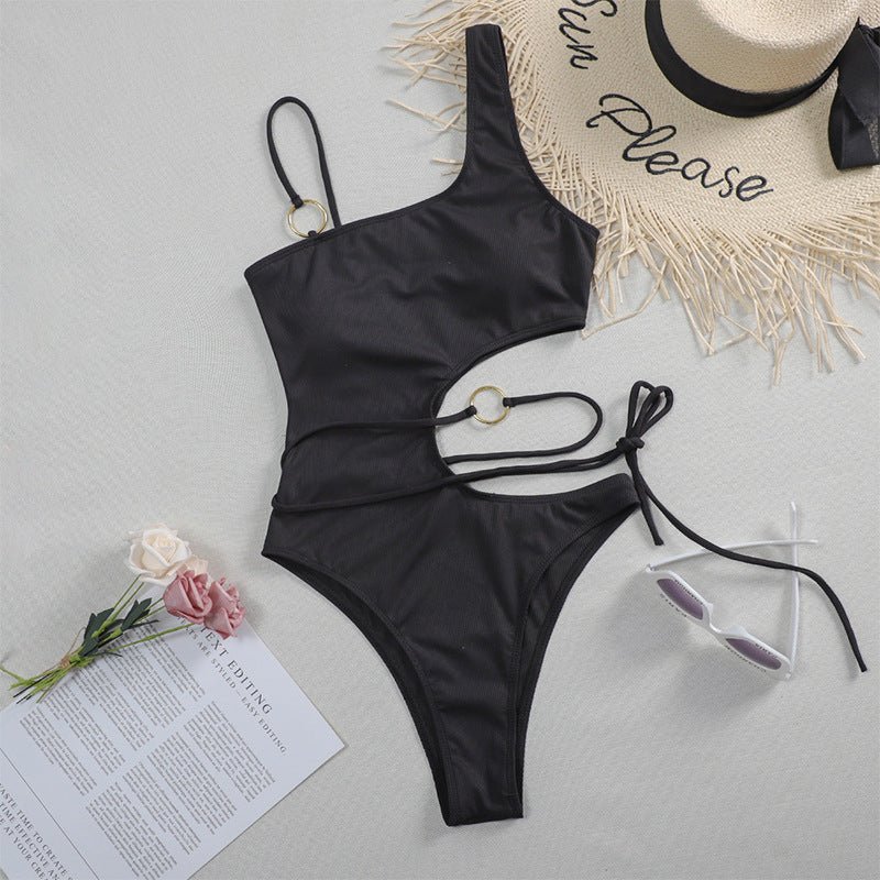 Sexy Lace - up Bikini One - piece Hollow Swimsuit - Ormond Beach Boutique