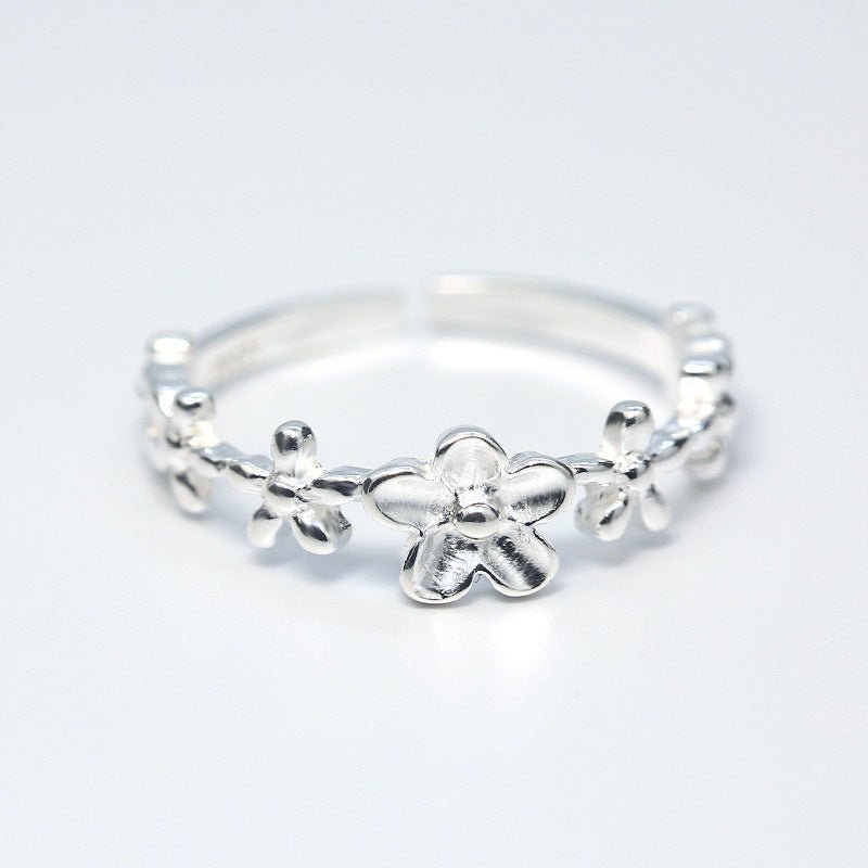 Silver Ring Little Flower Adjustable Opening - Ormond Beach Boutique